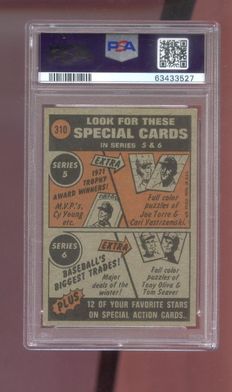 Amazon.com: 1972 Topps #310 Roberto Clemente In Action IA PSA 7